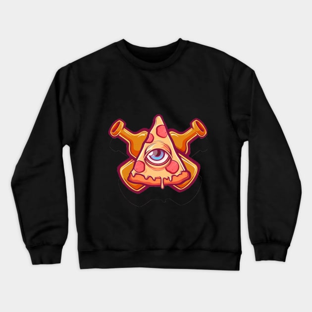 PizzaBeerrr Crewneck Sweatshirt by AndrewStefan750